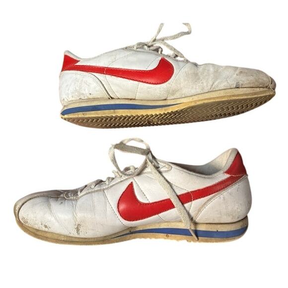 Vintage Nike Cortez sneakers 93-94 Forrest Gump white red and blue mens 10.5 VTG - Picture 3 of 14
